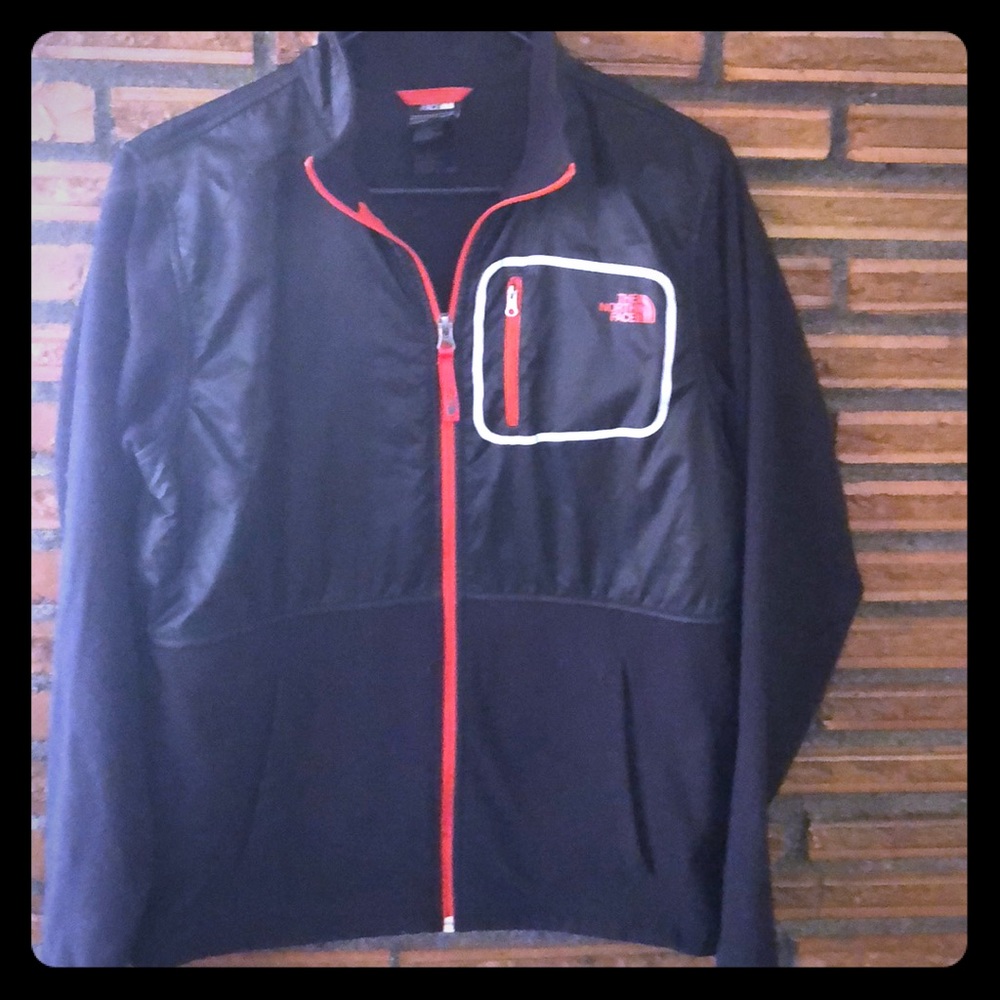 The North Face boys zip up black fleece XL 18/20